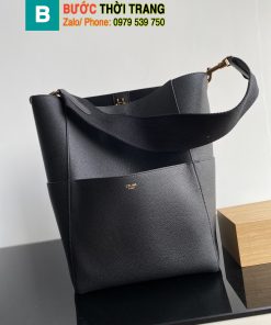 Túi xách Celine Sangle Seau màu đen da bê sần cao cấp size 23x33 cm