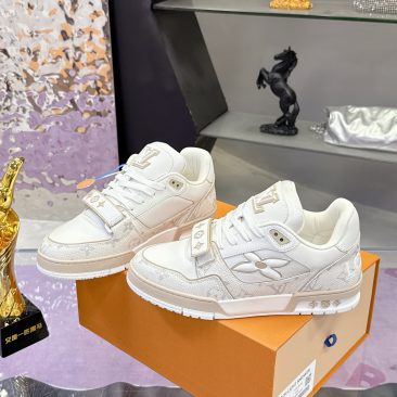 Giày LV Trainer siêu cấp cực đẹp màu trắng