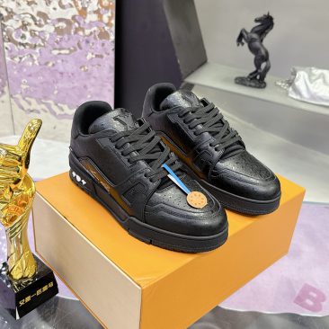 Giày Thể Thao nam nữ LV Trainer hàng siêu cấp màu đen