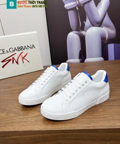 Giày thể thao Dior màu trắng xanh phong cách tối giản