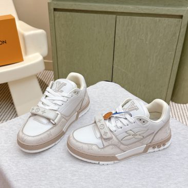 Giày Thể Thao LV Trainer hàng likeauth cực đẹp màu trắng