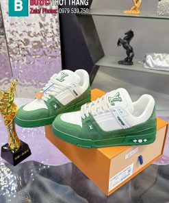 Giày LV Trainer siêu cấp đế xanh giày trắng phong cách
