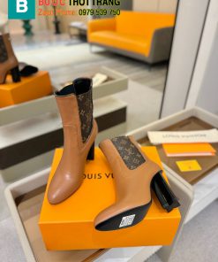Bốt LV siêu cấp màu nâu da bò cực đẹp mũi nhọn cá tính