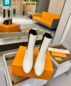 Bốt LV siêu cấp màu trắng da bò cực đẹp mũi nhọn cá tính