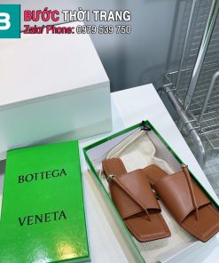 Dép bệt mũi vuông Bottega Veneta màu nâu bò trầm hàng siêu cấp