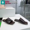 Dép bệt mũi vuông Bottega Veneta màu nâu socola hàng siêu cấp