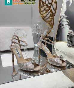 Giày cao gót Jimmy Choo đính hạt đẹp và sang chảnh cao 8.5cm hoặc 10cm