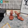 Guốc cao gót YSL màu nâu da bò chất lượng cao đế 11cm cực đẹp