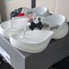 Dép xỏ ngón BALENCIAGA màu trắng cao cấp đế eva cao su nguyên khối cao 6cm siêu nhẹ tôn dáng