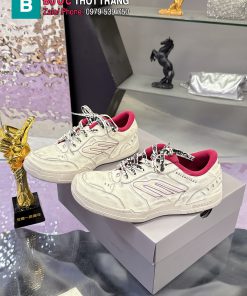 Giày Balenciaga hamp tons siêu cấp da đẹp màu trắng viền hồng
