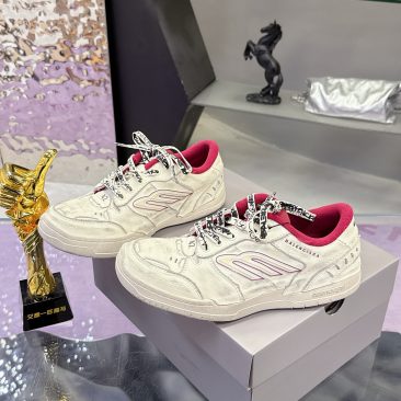 Giày Balenciaga hamp tons siêu cấp da đẹp màu trắng viền hồng