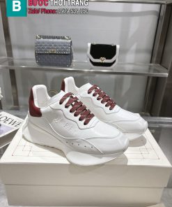 Giày thể thao Alexander McQueen chất lượng 1:1 màu trắng gót đỏ