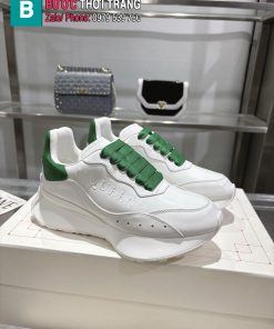 Giày thể thao Alexander McQueen chất lượng 1:1 màu trắng gót xanh
