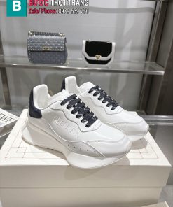 Giày thể thao Alexander McQueen chất lượng 1:1 màu trắng gót xanh than