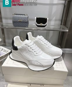 Giày thể thao Alexander McQueen chất lượng 1:1 màu trắng gót đen