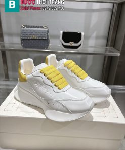 Giày thể thao Alexander McQueen chất lượng 1:1 màu trắng gót vàng