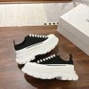 Giày vải Alexander McQueen chất lượng 1:1 màu đen đế trắng cao 5cm