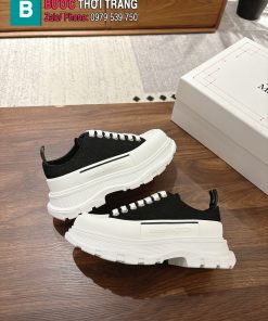 Giày vải Alexander McQueen chất lượng 1:1 màu đen đế trắng cao 5cm