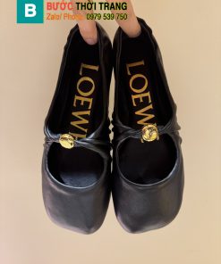 Giày búp bê LOEWE màu đen siêu cấp da mềm dáng bàn chân gọn gàng