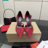 Giày cao gót Christian Louboutin cao cấp màu hồng nhung da lộn đế đỏ bắt mắt
