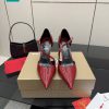 Giày cao gót Christian Louboutin cao cấp màu đỏ đô da bóng đế đỏ bắt mắt