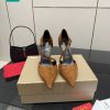 Giày cao gót Christian Louboutin cao cấp màu nâu da lộn đế đỏ bắt mắt