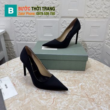 Giày cao gót TOM FORD màu đen đế cao 10,5cm tôn dáng được làm từ lụa cao cấp mềm mại