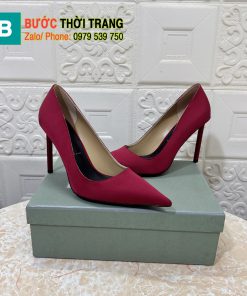 Giày cao gót TOM FORD màu hồng nhung đế cao 10,5cm tôn dáng được làm từ lụa cao cấp mềm mại