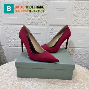 Giày cao gót TOM FORD màu hồng nhung đế cao 10,5cm tôn dáng được làm từ lụa cao cấp mềm mại