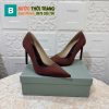 Giày cao gót TOM FORD màu nâu trầm đế cao 10,5cm tôn dáng được làm từ lụa cao cấp mềm mại