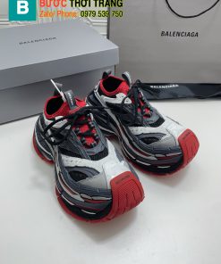 Giày thể thao Platform Reduced màu ghi đen viền đỏ cao cấp phong cách năng động