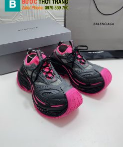 Giày thể thao Platform Reduced màu ghi đen viền hồng cao cấp phong cách năng động