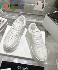 Giày thể thao CELINE màu trắng đế xuồng da bò mềm đanh cực đẹp