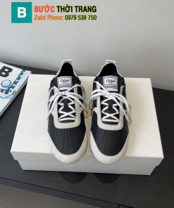 Giày thể thao CHLOE cao cấp màu đen chất da bò cao cấp phối vải đế cao su đàn hồi bền bỉ