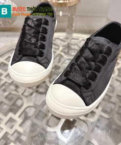 Giày thể thao Dior màu đen chất liệu vải lụa mềm mượt ôm chân