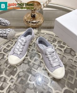 Giày thể thao Dior màu ghi chất liệu vải cotton mềm mượt ôm chân