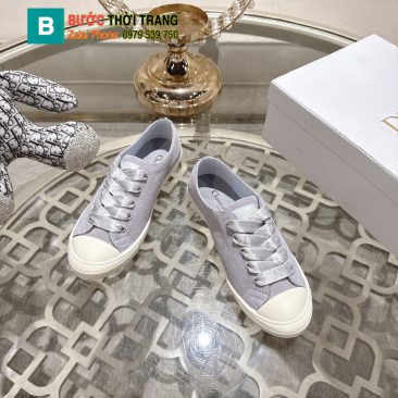 Giày thể thao Dior màu ghi chất liệu vải cotton mềm mượt ôm chân
