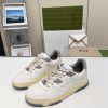 Giày thể thao Gucci cao cấp màu trắng ngà chất liệu da bò đằm tay