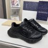 Giày thể thao Gucci cao cấp màu full đen kiểu dáng năng động