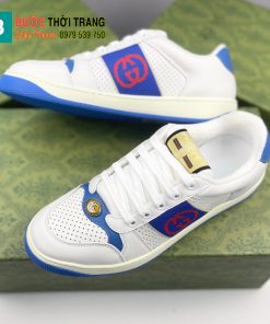 Giày thể thao Gucci siêu cấp màu trắng xanh mềm êm chân, phong cách năng động