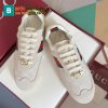Giày thể thao Gucci Shift màu trắng cao cấp họa tiết vạch xanh đỏ đặc trưng