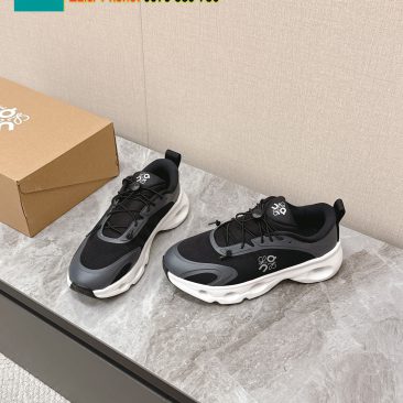 Giày thể thao LOEWE màu đen phong cách năng động thoáng mát đế cao su trắng bền bỉ đàn hồi vượt trội