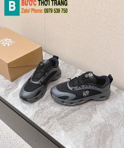 Giày thể thao LOEWE màu ghi đen phong cách năng động thoáng mát đế cao su bền bỉ đàn hồi vượt trội