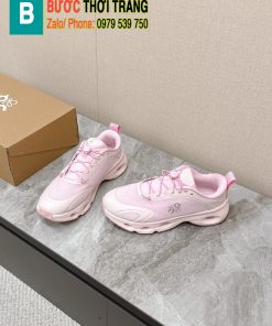 Giày thể thao LOEWE màu hồng nhạt phong cách năng động thoáng mát đế cao su bền bỉ đàn hồi vượt trội