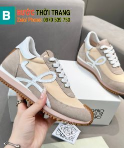 Giày thể thao LOEWE màu nâu be phong cách trẻ trung năng động đế cao 6cm