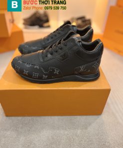Giày thể thao LV Run Away màu ghi đen họa tiết monogram sắc nét
