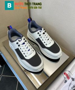 Giày thể thao PRADA cao cấp màu đen trắng chất lượng da nguyên bản phong cách năng động.