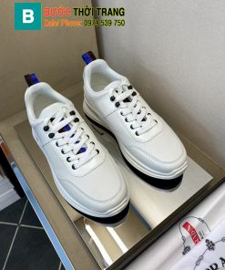 Giày thể thao PRADA cao cấp màu trắng ngà chất lượng da nguyên bản phong cách năng động.