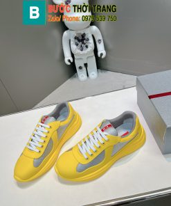 Giày thể thao Prada America’s Cup màu vàng phong cách thời thượng trẻ trung