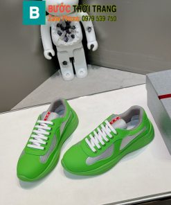 Giày thể thao Prada America’s Cup màu xanh lá phong cách thời thượng trẻ trung